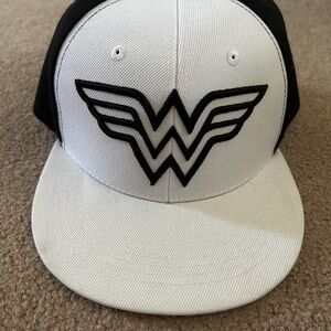 White and Black Wonder Woman Cap